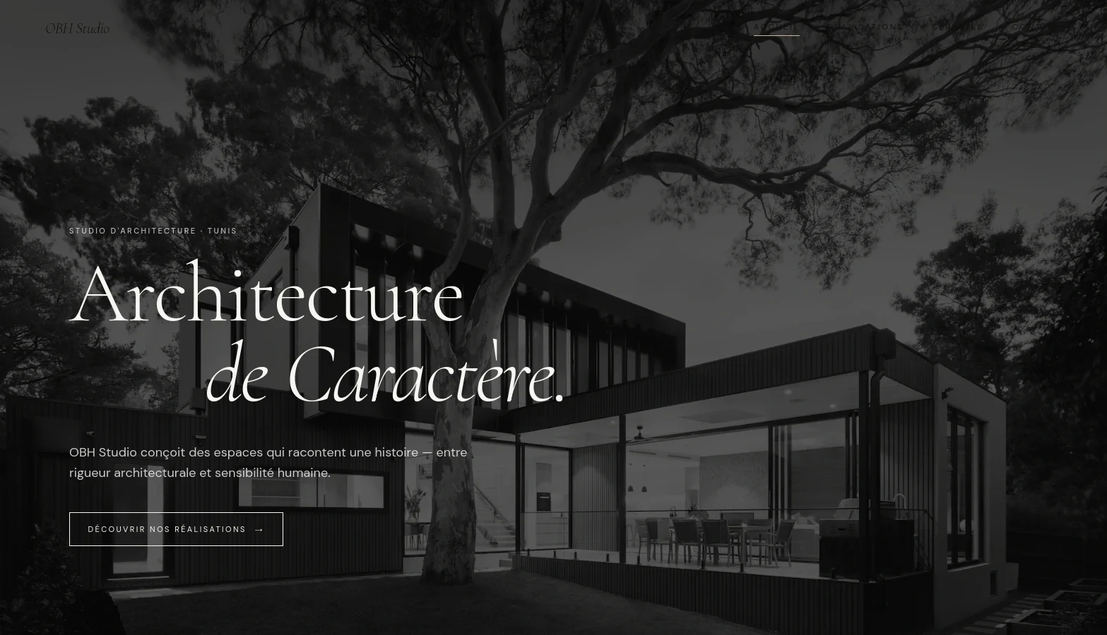 Site vitrine cabinet d'architecte