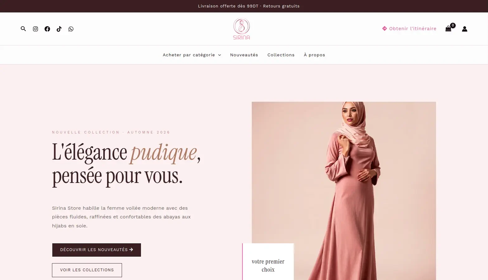 Boutique en ligne de vêtements en Tunisie